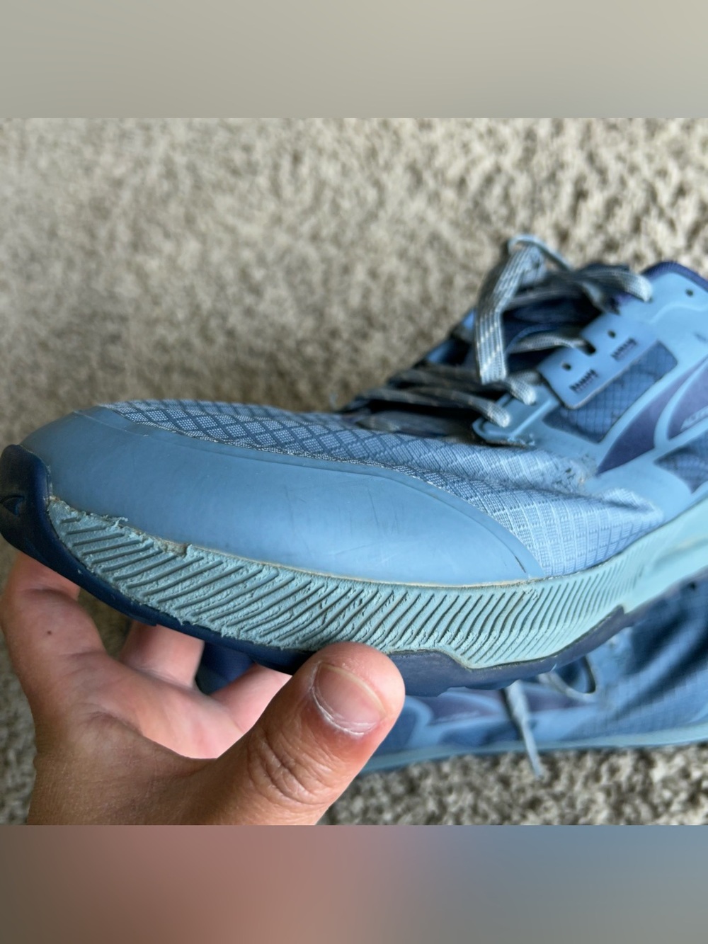 Altra Lone Peak 8 Trail Running Shoes Mens 12.5 Mineral Blue EGO MaxTrac Sneaker - Picture 8 of 16